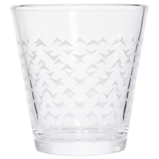 Gobelet verre x3 motif triangulaire 25cl