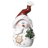 Bonhomme de neige à poser en résine H10cm (4 modèles)