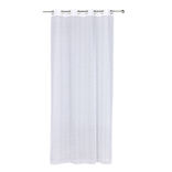 Voilage &agrave; oeillets uni blanc fil brillant