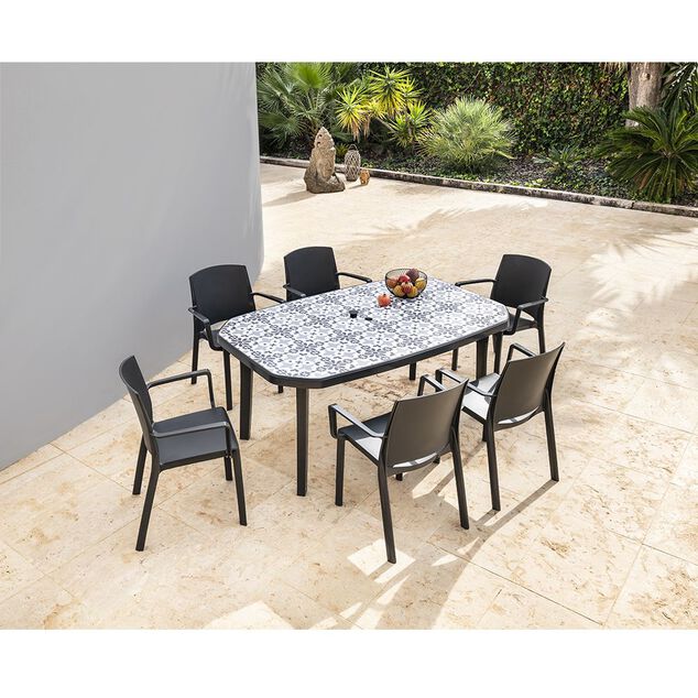 Chaise de jardin Paris plastique gris