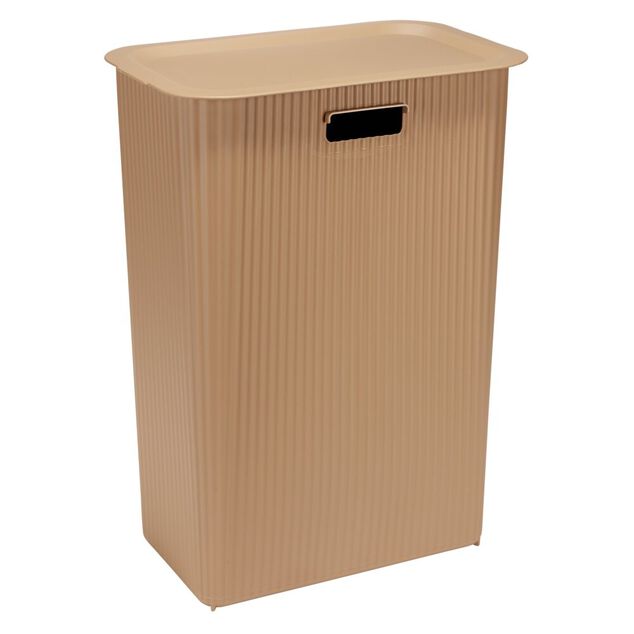 Pani&egrave;re &agrave; linge 40L avec couvercle L44X28XH53 cm marron