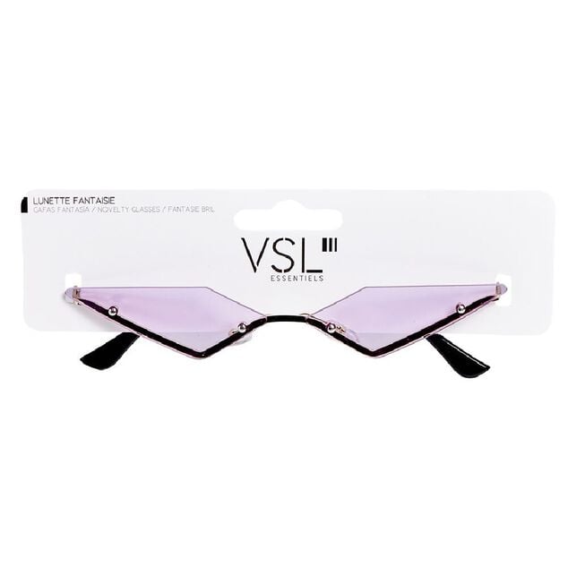 Lunettes fantaisie adulte rose transparent