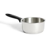 Casserole tous feux dont induction inox gris poign&eacute;e bak&eacute;lite &Oslash;18cm