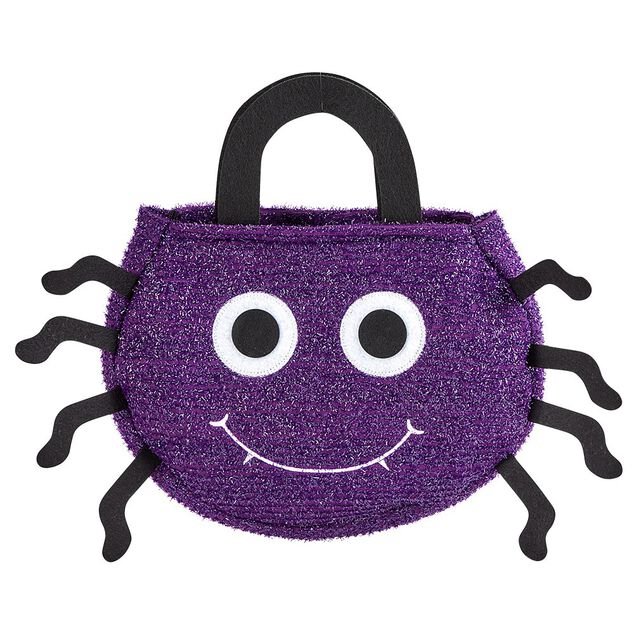 Sac &agrave; bonbons Halloween araign&eacute;e violet