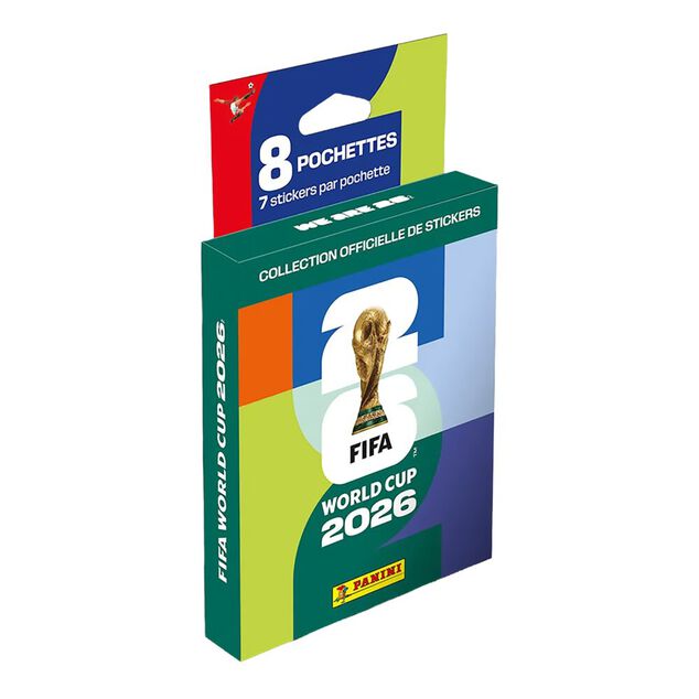 Autocollants Panini Fifa Coupe du Monde 2026 - 8 pochettes de 7 stickers