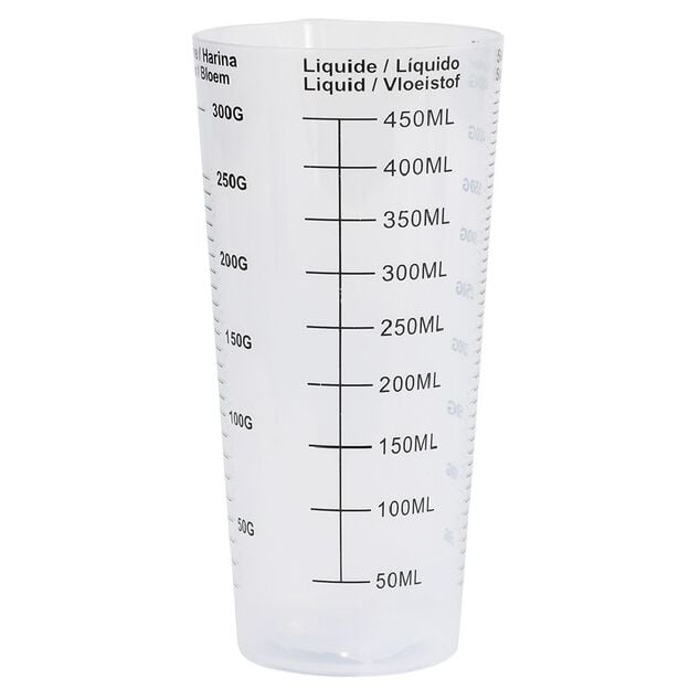 Verre doseur en plastique blanc