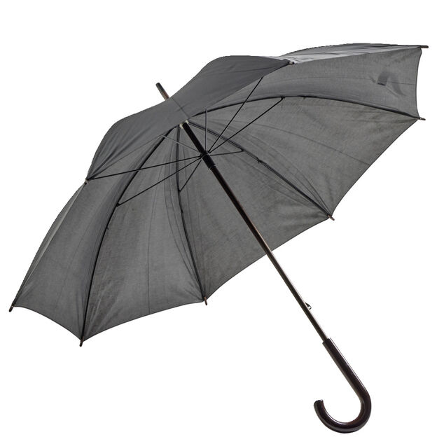 Parapluie canne manuel uni noir L87cm