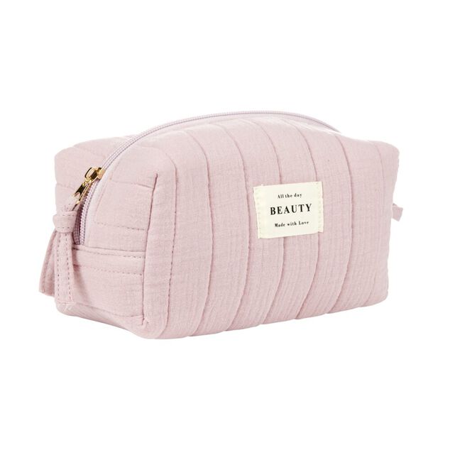 Trousse de toilette gaze de coton 18x10xH10cm (3 modèles)