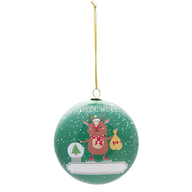 Boule de No&euml;l personalis&eacute;e &Oslash;8x3,5 cm