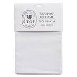 Coupon tissu coton 70x100cm blanc