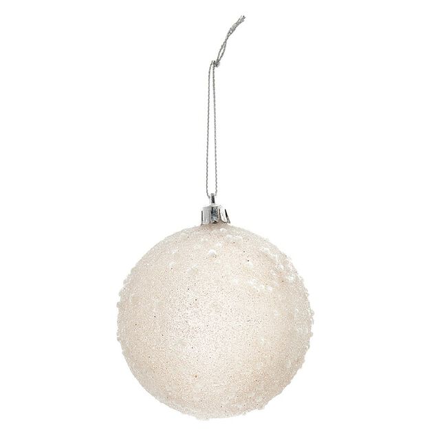 Boule de No&euml;l transparente &agrave; paillettes