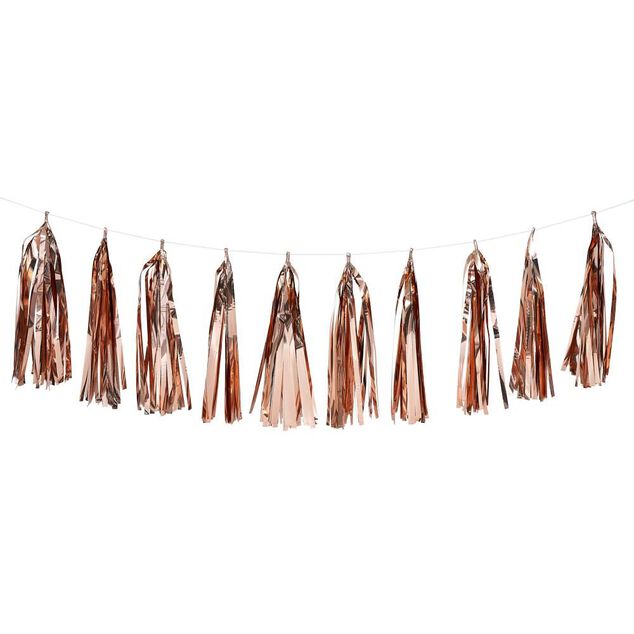 Guirlande pompon rose gold 110cm