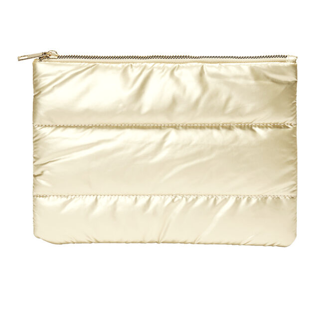 Pochette à cosmétiques matelassée design doudoune 25x18cm - 3 coloris