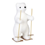 Ours à ski effet mousse blanc