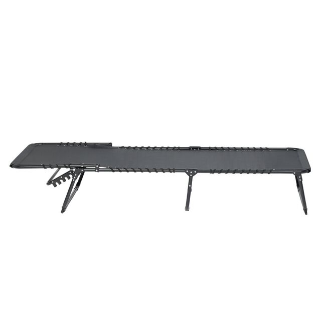 Lit de camp pliant gris 190x60xH30 cm