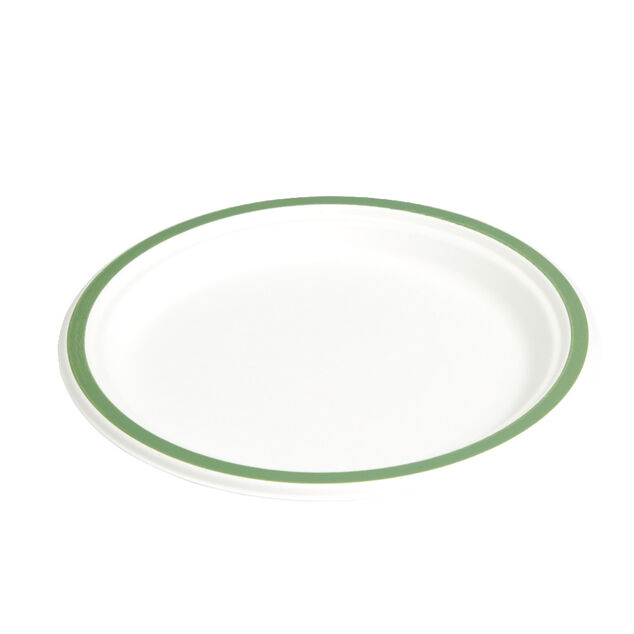 Lot de 20 assiettes plates fibre canne à sucre Ø22,5cm
