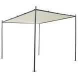 Tonnelle adoss&eacute;e Guethary gris et beige UPF50+ 298x298xH250cm 9m&sup2;