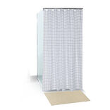 Set salle de bain tapis/rideau/anneaux - 2 modèles