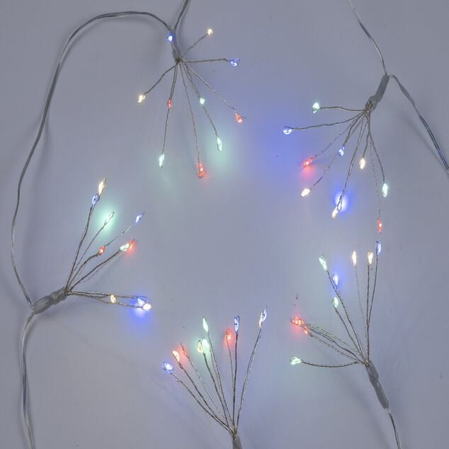 Guirlande lumineuse int&eacute;rieur effet feu d'artifice 280LED multicolores 6,75m