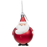 Boule P&egrave;re No&euml;l rouge &agrave; suspendre