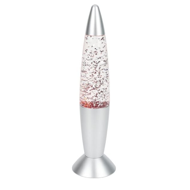 Lampe &agrave; paillettes changement de couleur &Oslash;9xH35cm dor&eacute;