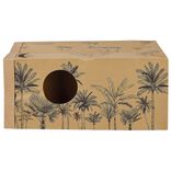 Tunnel de jeu pour chat carton motif palmier 60x27xH22cm