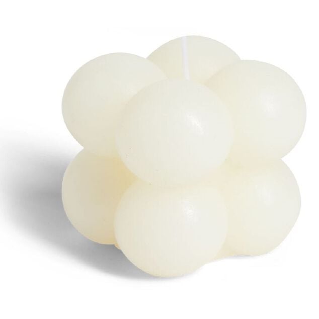 Bougie design bulle - 2 mod&egrave;les rose ou beige