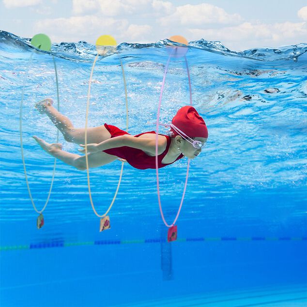 Anneau de natation Funky cerceau slalom &Oslash;80cm x3