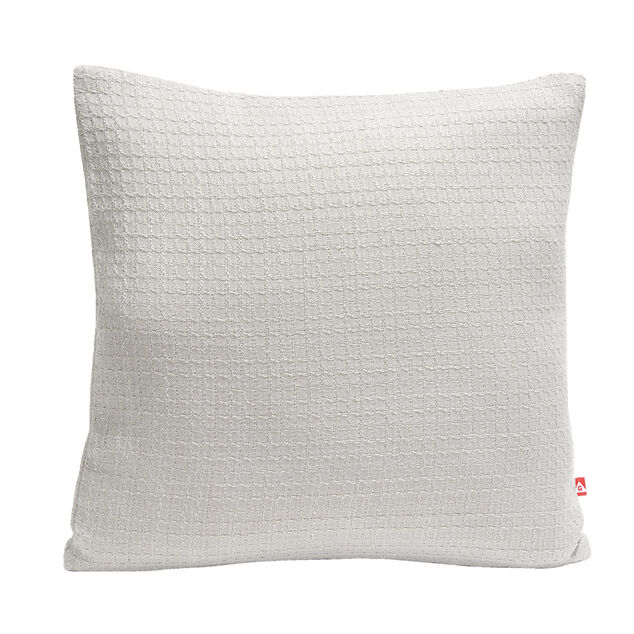 Housse de coussin carrée nid d'abeille 40x40cm - 2 modèles blanc ou gris