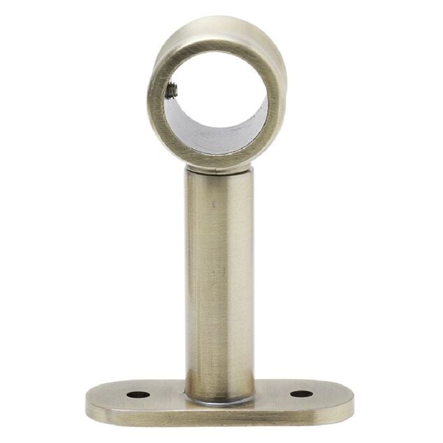 Support extensible m&eacute;tal gris pour tringle &agrave; rideau &Oslash;2xL7/11cm