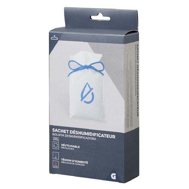 Sac d&eacute;shumidificateur gel avec t&eacute;moin d'humidit&eacute;