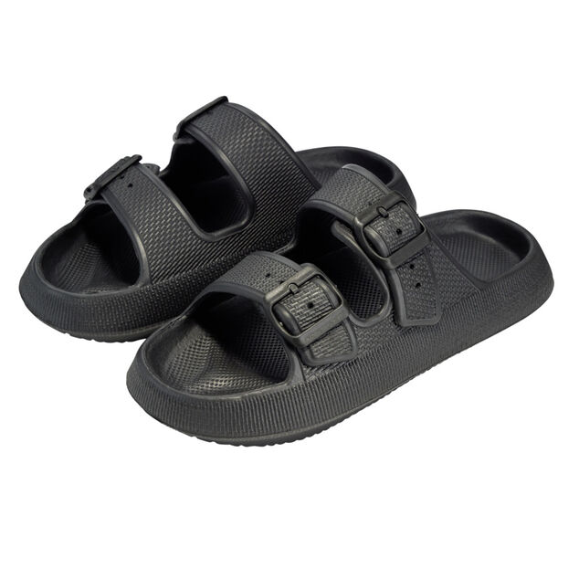 Sandales unisex 2 brides plastique noir 38/39