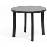 Table de jardin ronde 2/4 personnes Viva gris fonc&eacute; &Oslash;90xH72cm