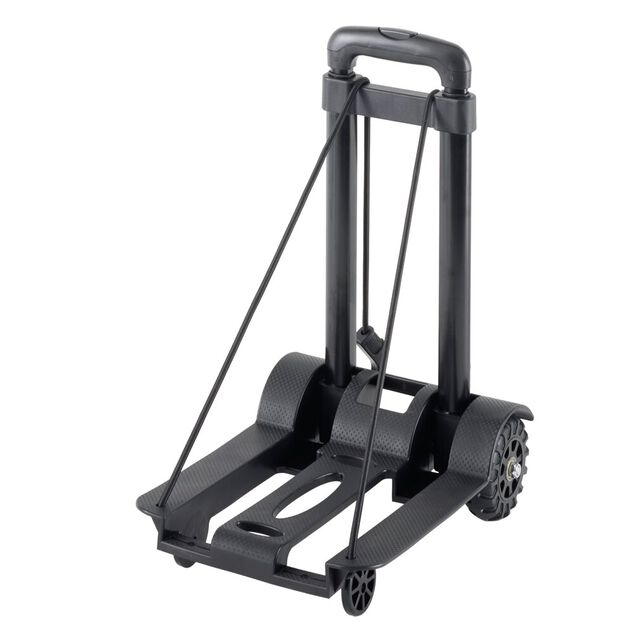 Diable compact pliant transport 50kg m&eacute;tal et plastique noir