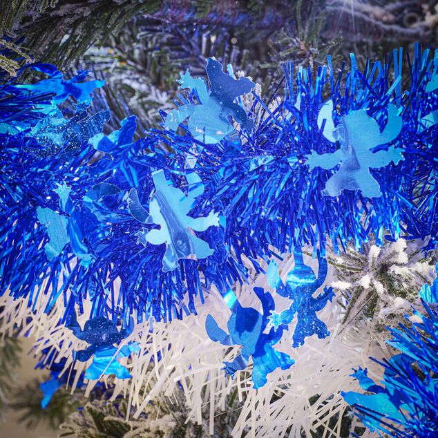 Guirlande de Noël scintillante Disney Stitch bleu 3m