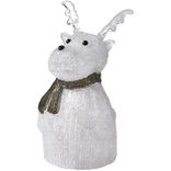 Renne lumineux acrylique H33cm 40 LED blanc froid