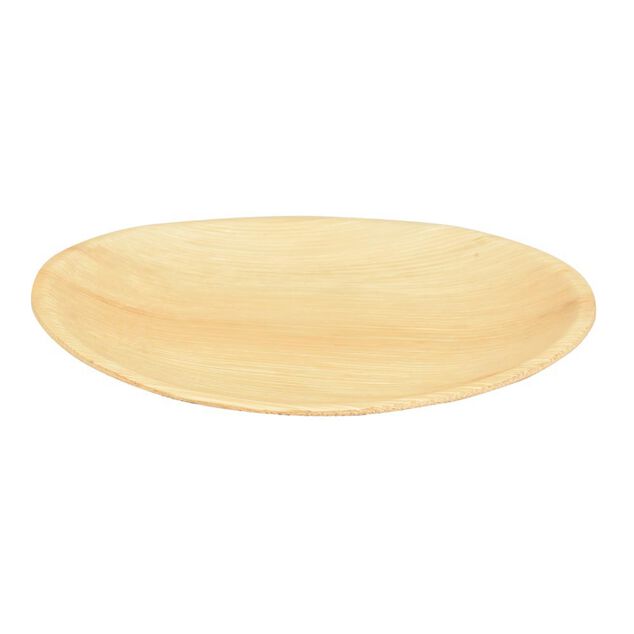 Lot de 6 assiettes rondes en feuille de palmier beige