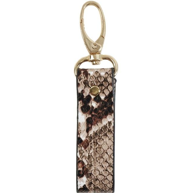 Porte cl&eacute; anse imitation peau de serpent