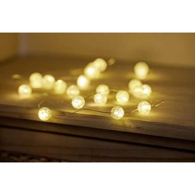 Guirlande lumineuse 20 LED blanc chaud 2,2m