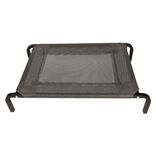 Transat pour animaux 75x47xH15cm m&eacute;tal et textil&egrave;ne noir