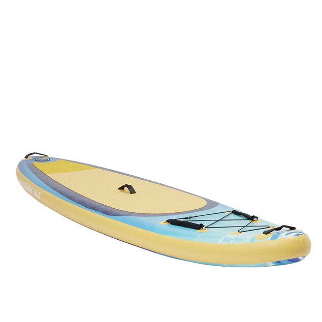 Planche paddle gonflable 1 personne motif corail jaune et bleu 320x81x&Eacute;p15cm
