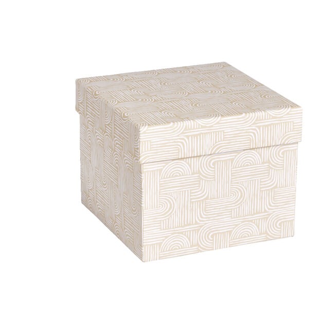 Bo&icirc;te carton d&eacute;cor&eacute;e 13x10xH13cm - 2 mod&egrave;les
