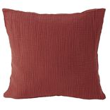 Housse de coussin 40x40cm gaze de coton terracotta