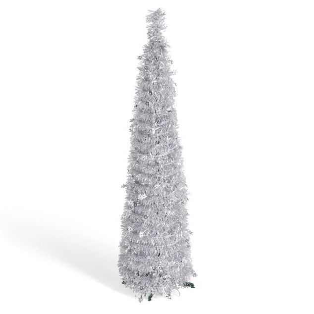 Sapin de No&euml;l artificiel POP UP argent&eacute; &Oslash;30xH120cm