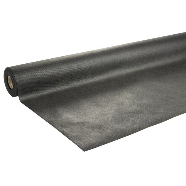 Nappe ind&eacute;chirable tissu synth&eacute;tique spunbond noir 1,2x15m