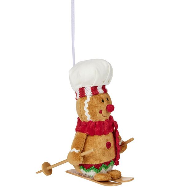 Bonhomme pain d'&eacute;pices de No&euml;l &agrave; suspendre H18cm (2 mod&egrave;les)