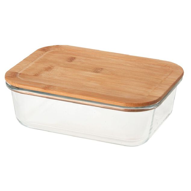 Bo&icirc;te en verre et bambou 1,5 L