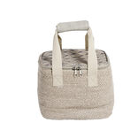 Sac fra&icirc;cheur 9L jute et coton marron 23x18,5x21cm