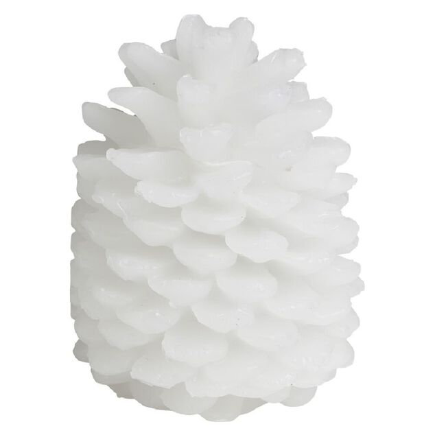 Pomme de pin effet cire à LED blanc Ø10xH12cm