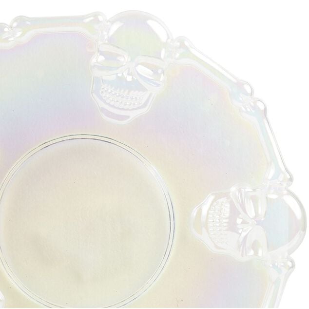 Assiette Halloween transparente cr&acirc;ne